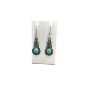 Beautiful light weight blue and silver earrings